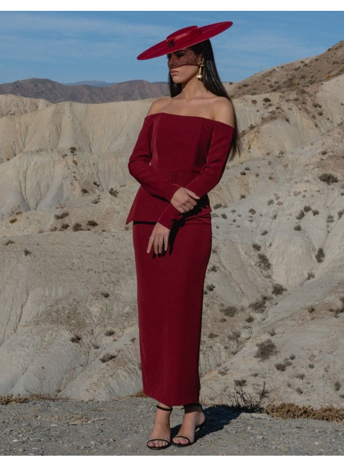 Ensemble deux pièces avec top bardot...