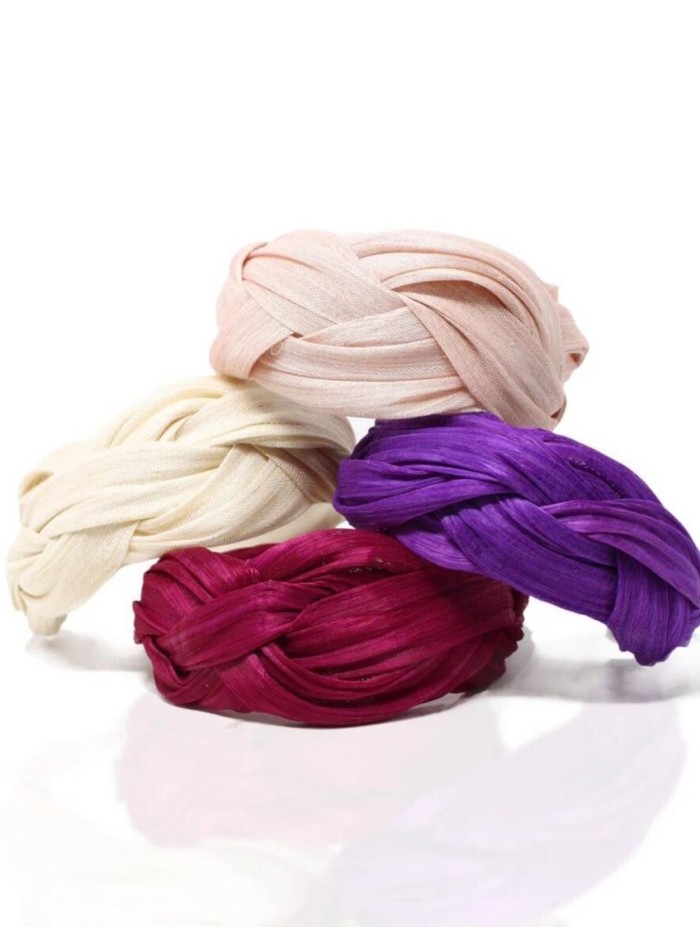 Sinamay silk braided headband for guests