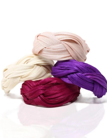 Bandeau d'invité tressé en soie Sinamay