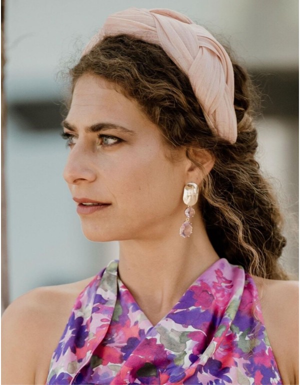 Sinamay silk braided headband for guests