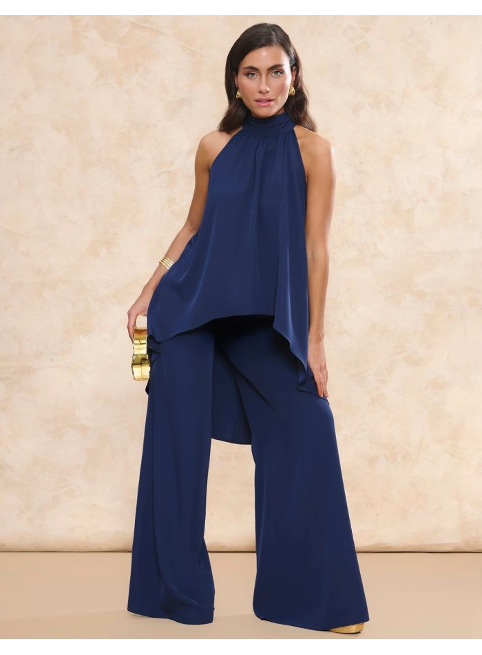 Pantalon d'invité à taille haute de couleur...