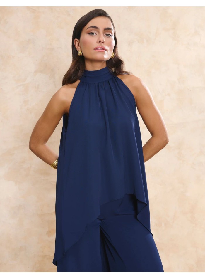 Top licou bleu marine multipositions avec un...