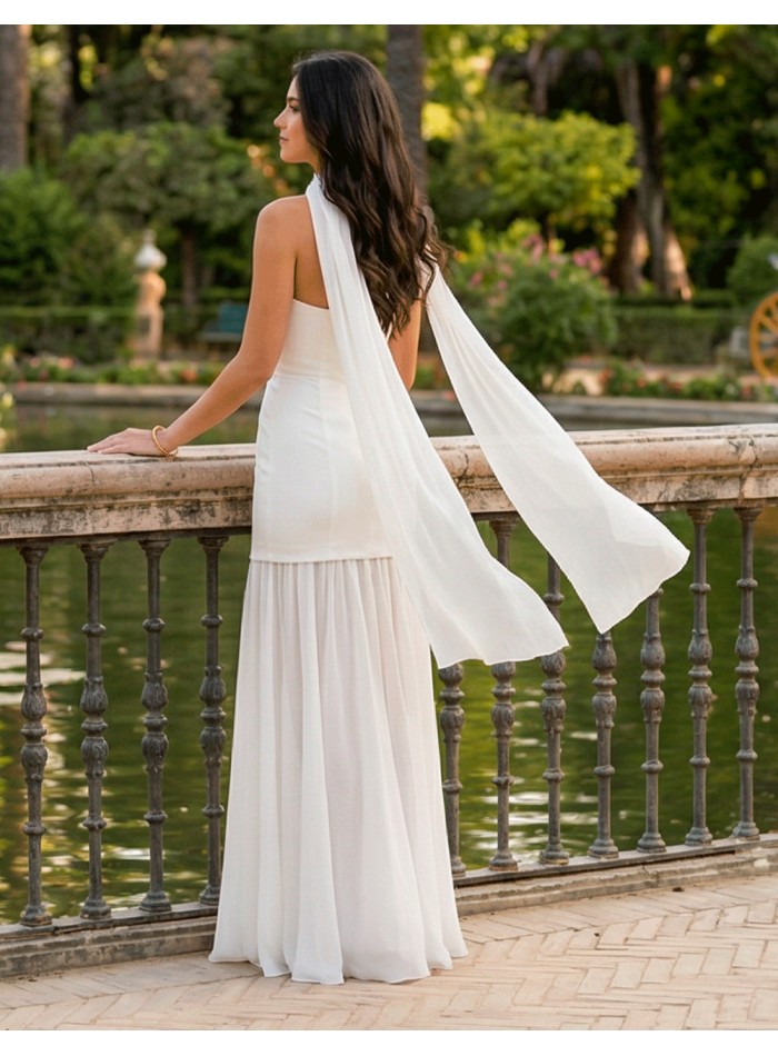 Robe de mariée blanche sans bretelles avec...