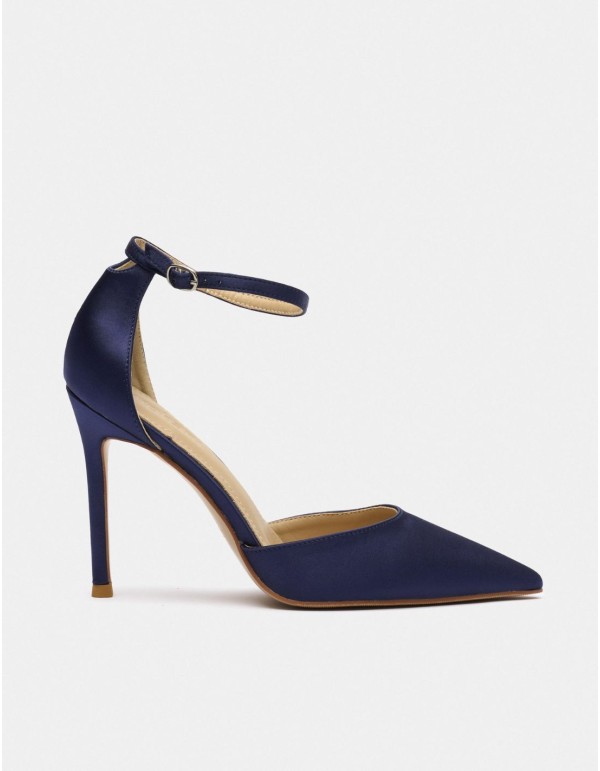 Escarpins à talon haut en satin et de conception classique 2