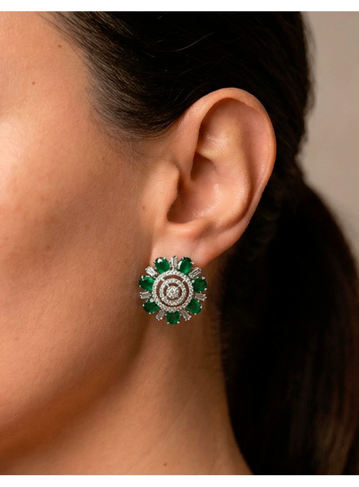 Pendientes verdes para vestido de invitada