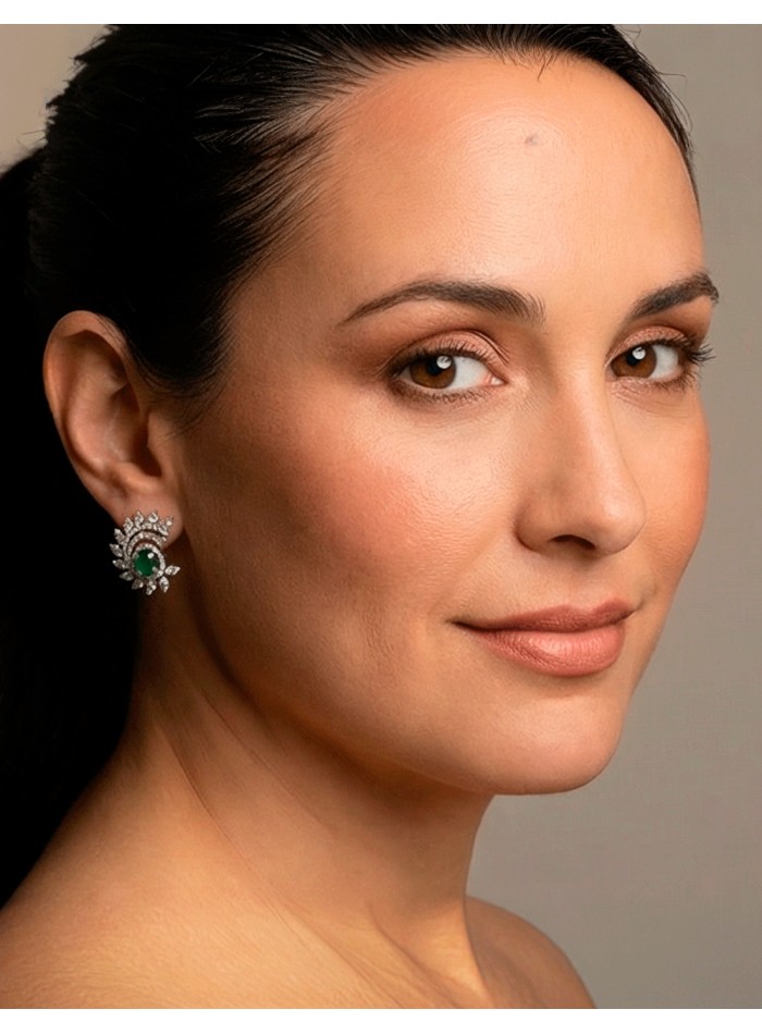 Boucles d'oreilles artisanales en spirale avec...