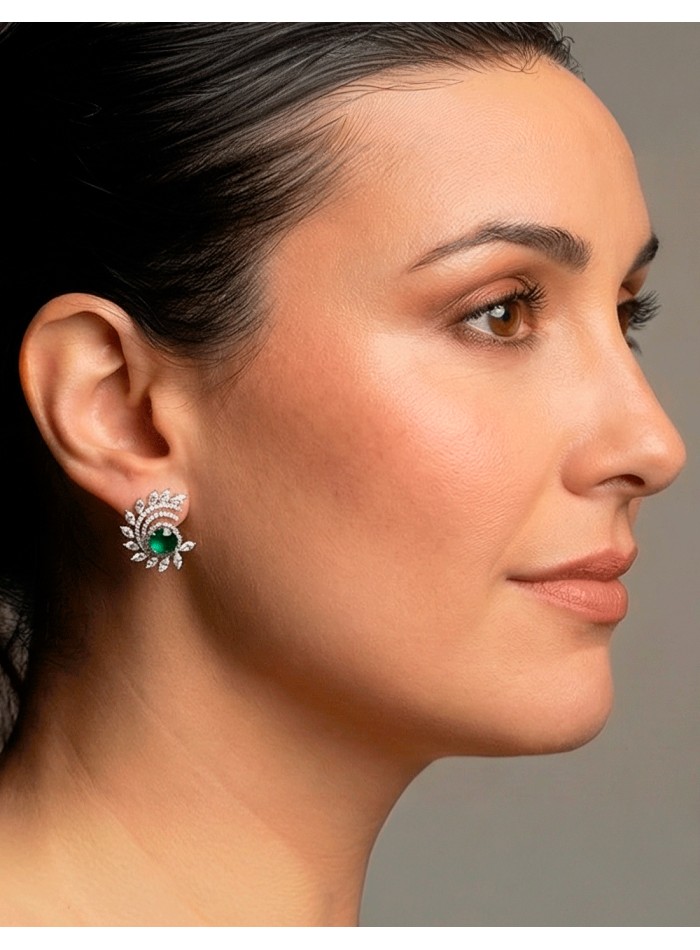 Pendientes Artesanales Rodiados en Espiral con...