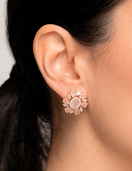 pendientes rosas elegantes