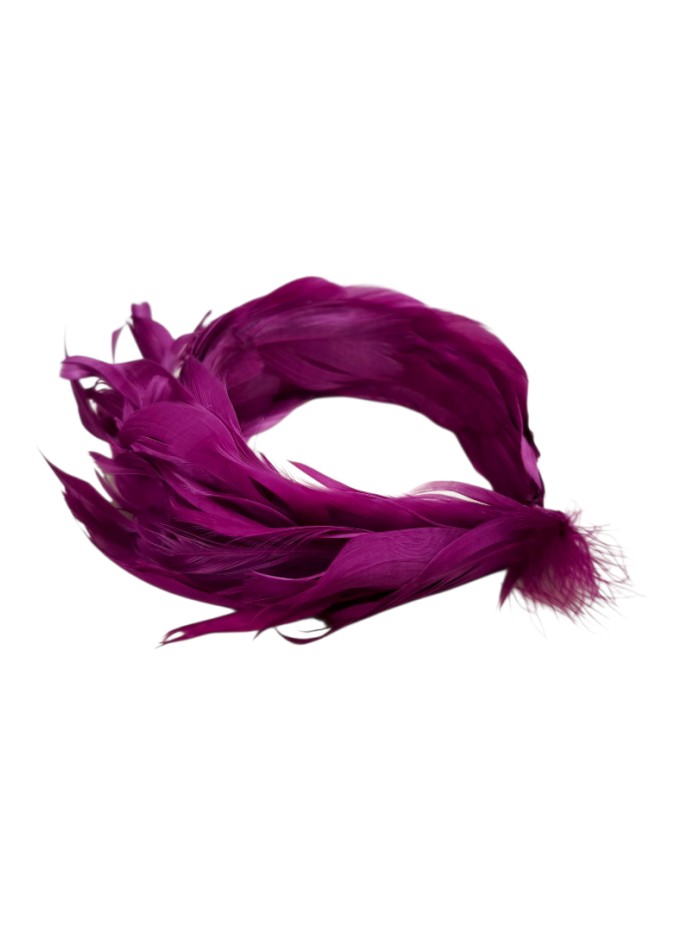 Magenta feather guest headband