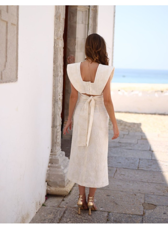 Ensemble deux pièces en blanc pour les mères de...