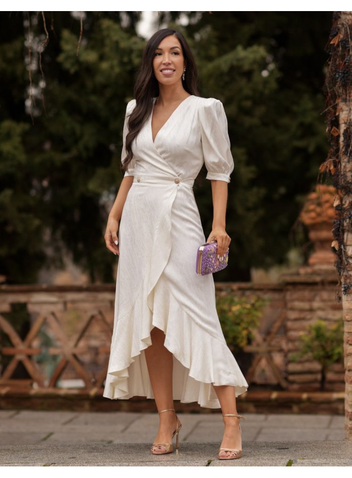 Vestido midi para mama de comunión con escote...