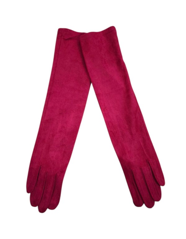 Suede gloves for guests in bougainvillea color 2