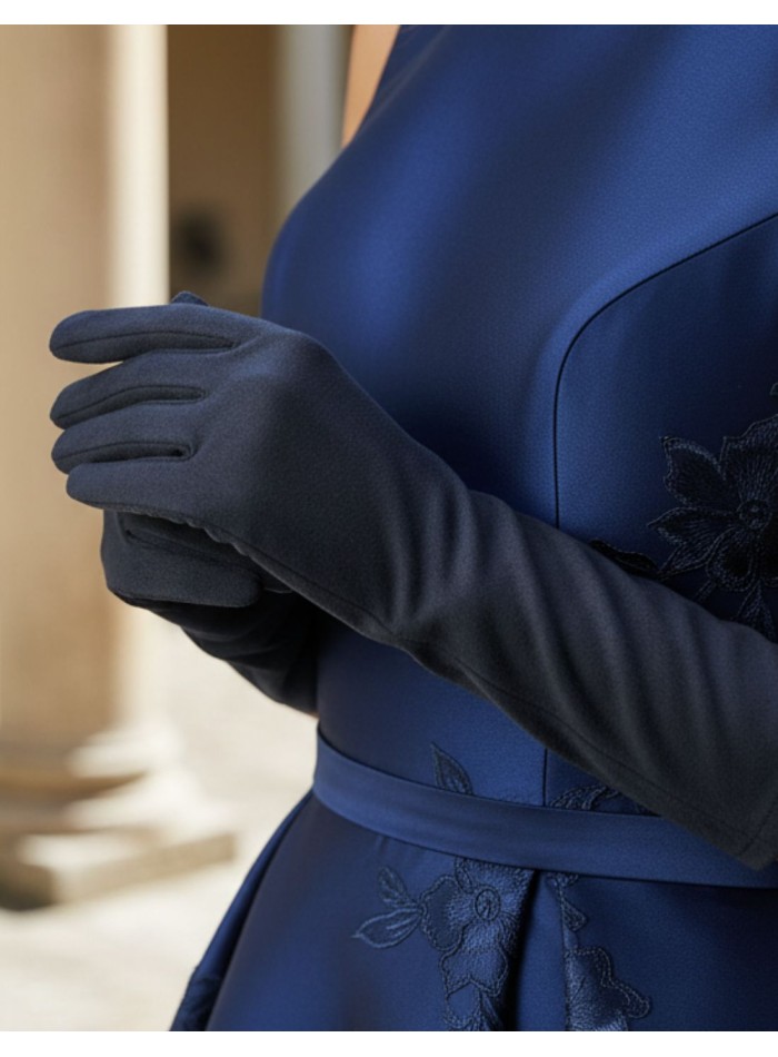 Gants d'invités en daim gris