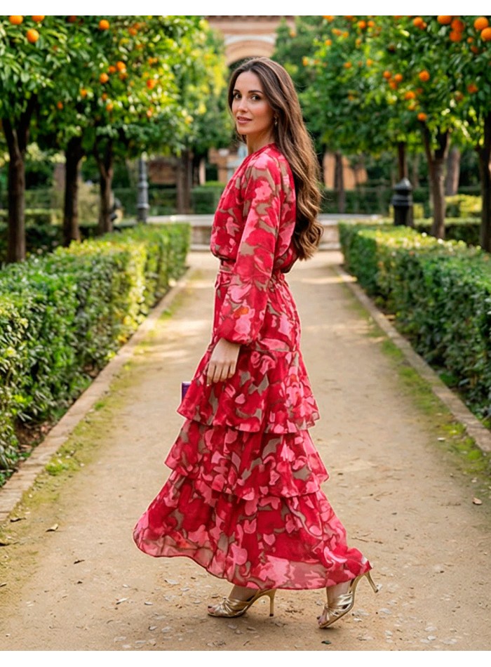 conjunto de invitada estampado barato