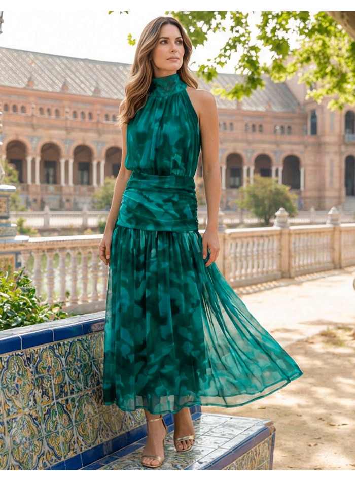 vestido midi para bodas y events