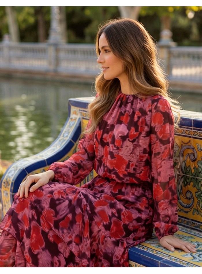 conjunto de invitada estampado low cost