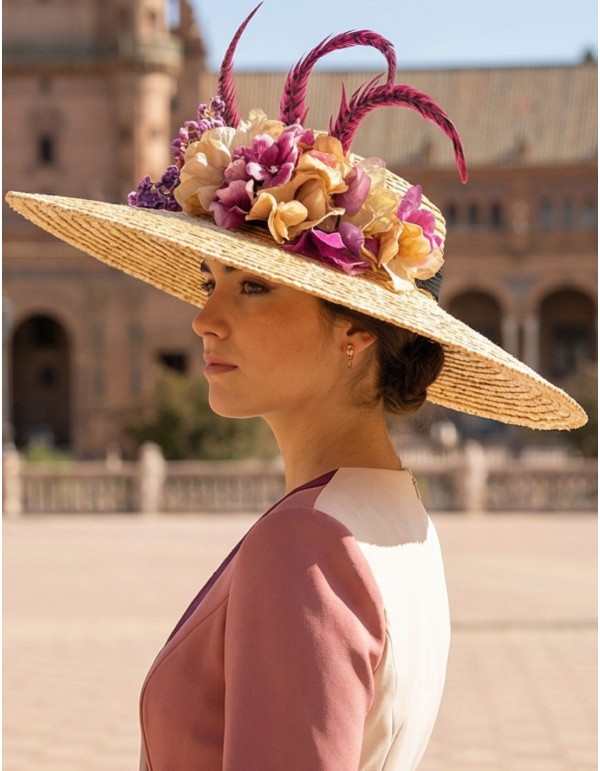 Bougainvillea raffia pamela with flower and feather...