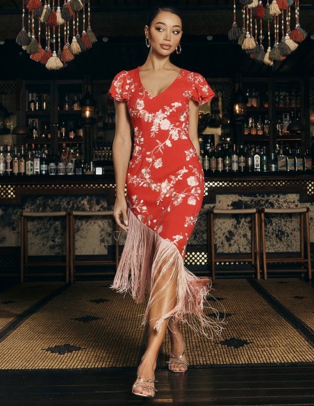 Vestido midi asimétrico