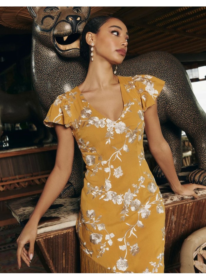 Vestido midi asimétrico