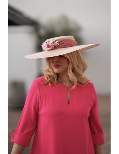 Parure d'invité avec pantalon long de couleur corail