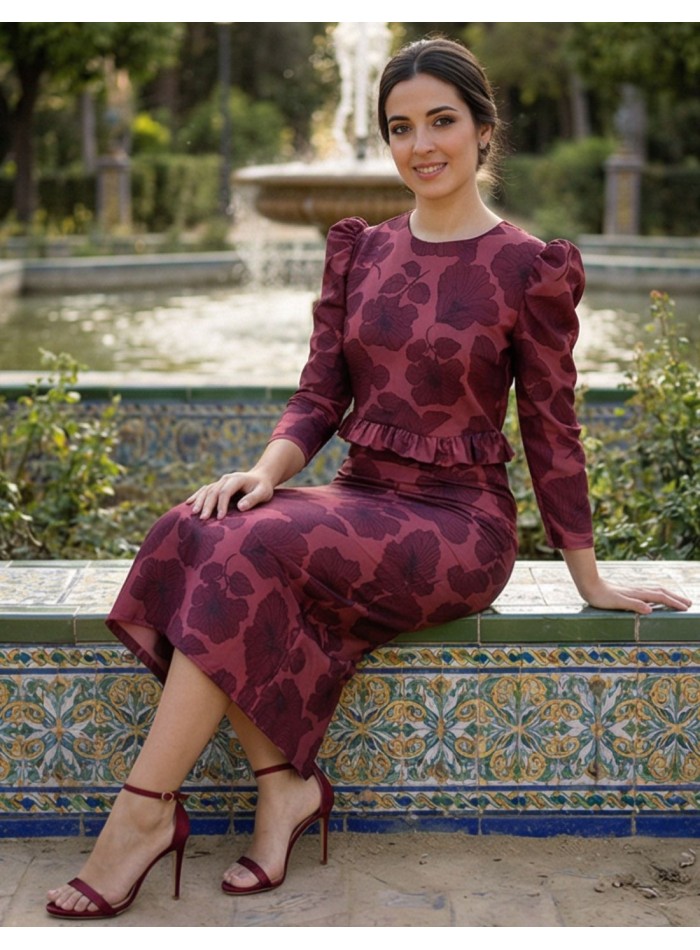 Ensemble deux pièces avec imprimé floral en...