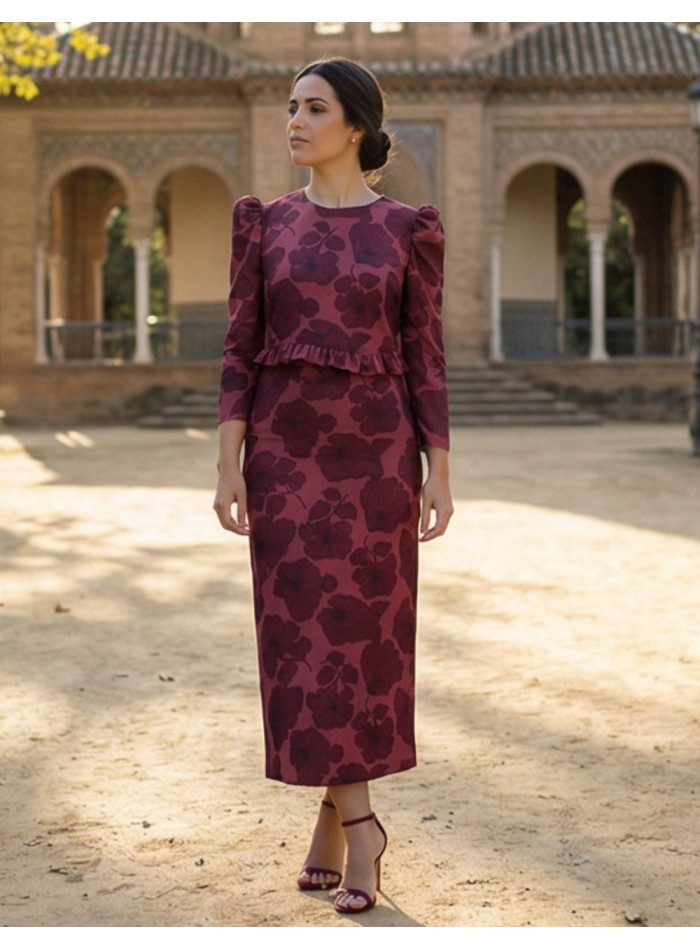 Ensemble deux pièces avec imprimé floral en...