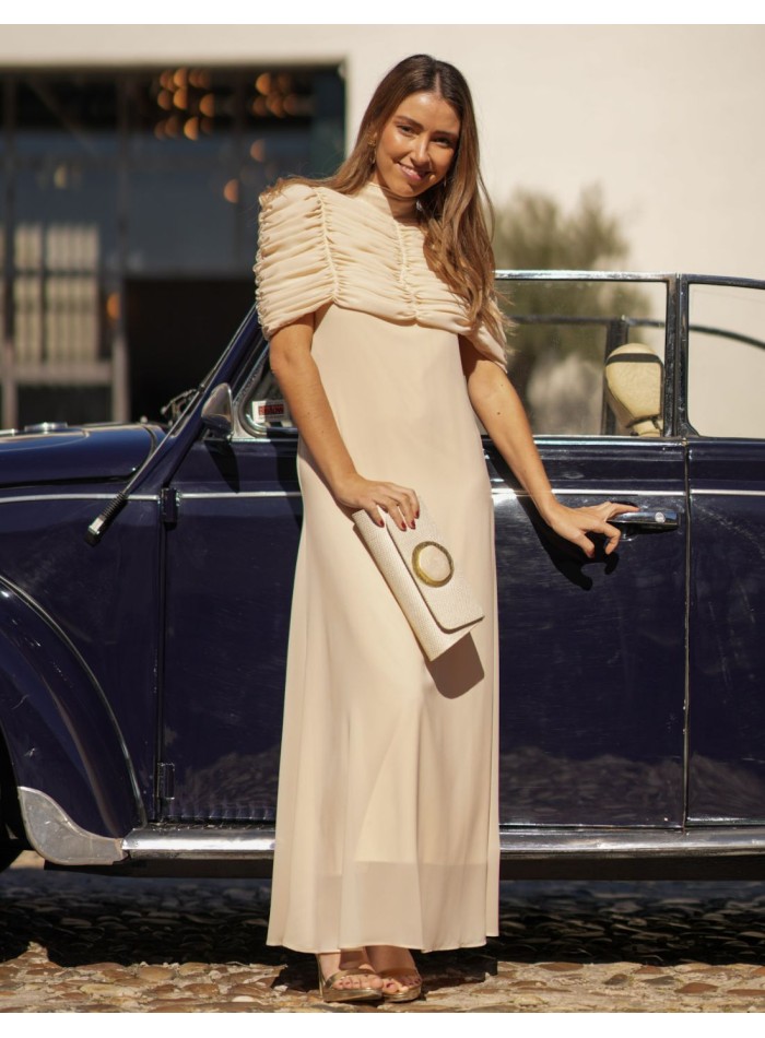 Halter neck midi dress with multi-position...