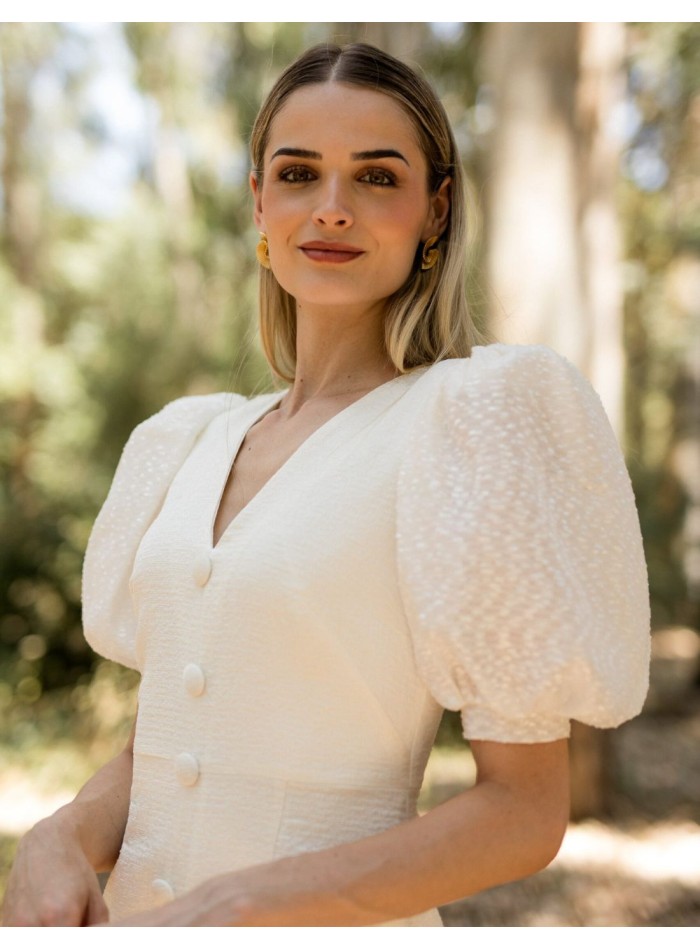 Vestido midi tejido jacquard