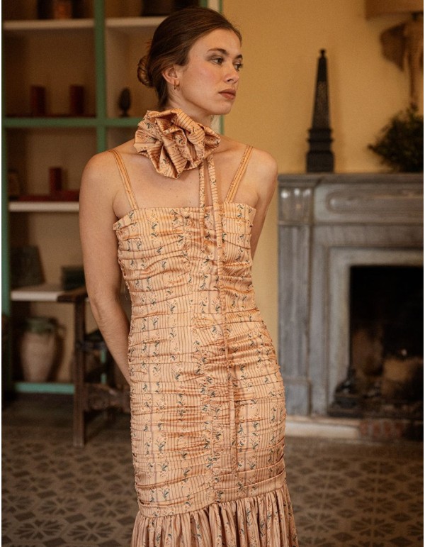 Vestido amarillo estampado 2