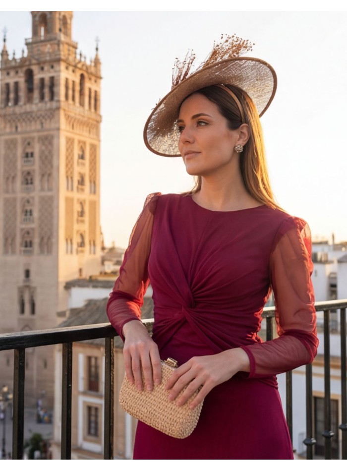 Pamela de invitada de rafia ideal para eventos de día