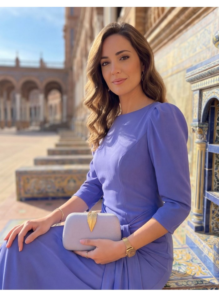 Sac de fête lilas avec fermoir en forme de...