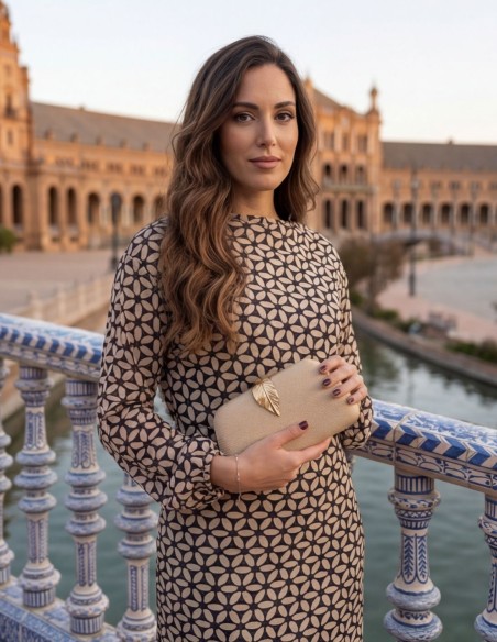 Bolso de fiesta con acabado brillante