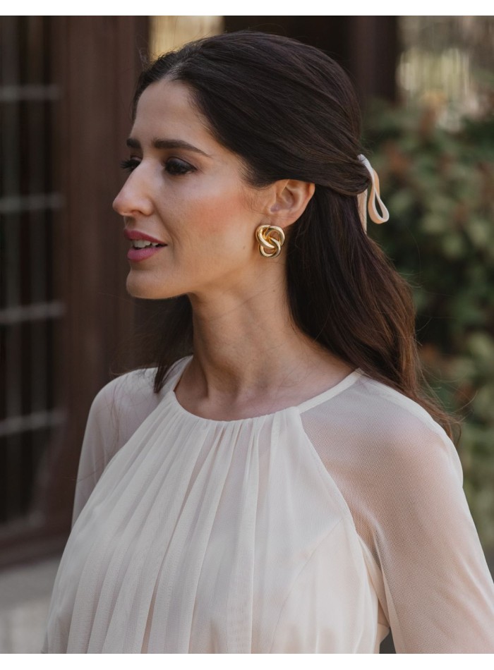 Pendientes dorados entrelazados - Invitada...