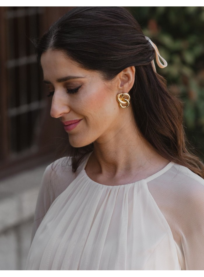 Pendientes dorados entrelazados - Invitada...