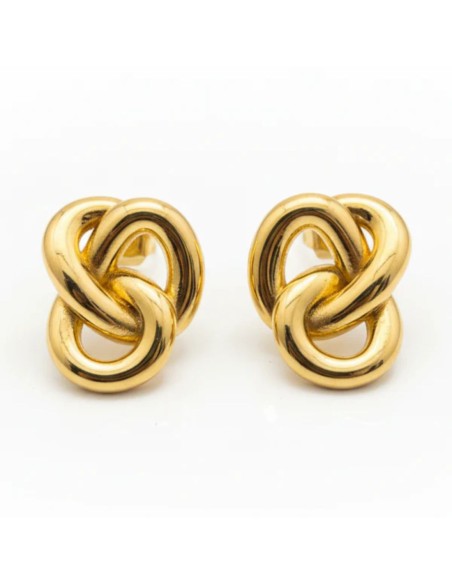 Pendientes dorados entrelazados - Invitada Perfecta