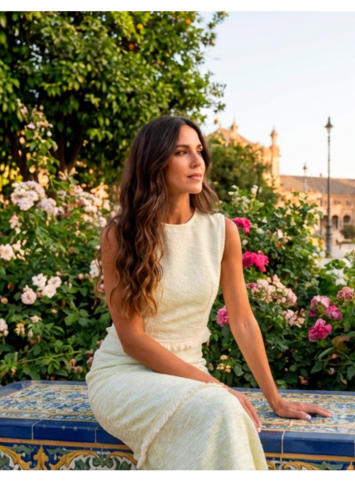 Conjunto Verde Pastel de Top Estructurado y...