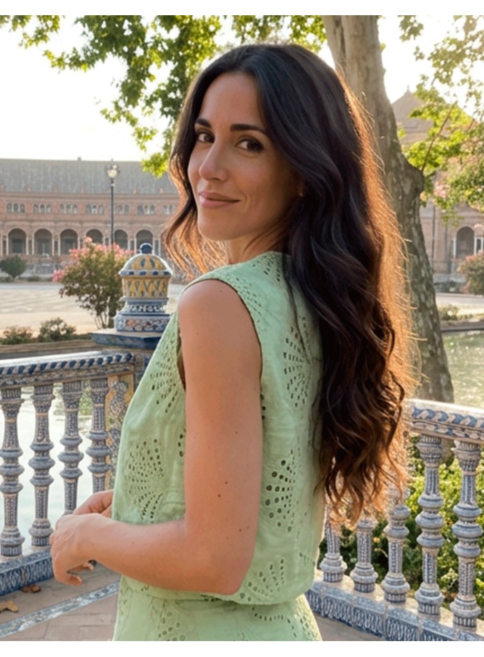 Pastel Green Midi Skirt and Structured Top