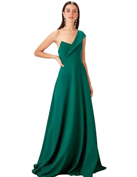 Asymmetric neckline maxi gown Lauren Lynn London - 4