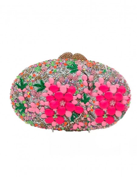 Clutch joya con cristales y esmalte invitada boda