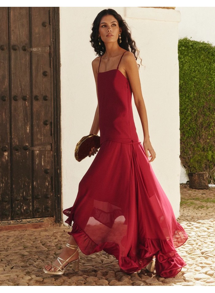 Vestido de invitada midi