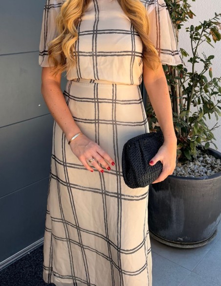 Black raffia handbag for guests