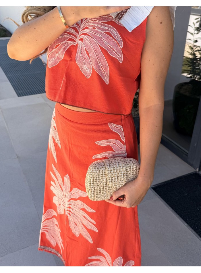 Raffia guest purse with zipper