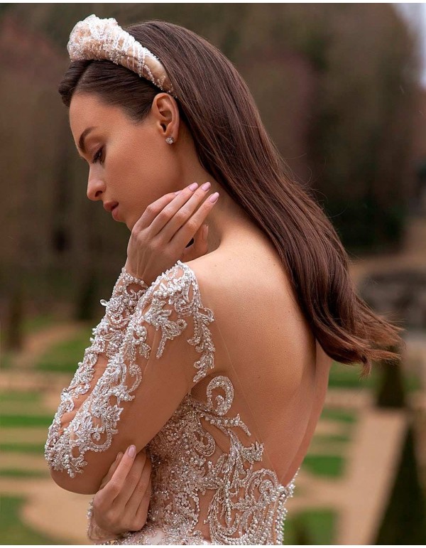 Beaded headband for bride or guest 2