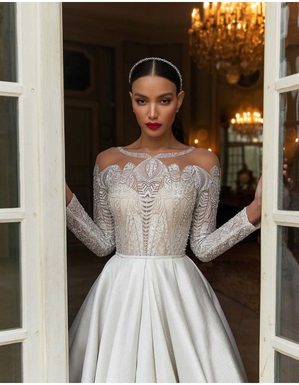 Thin headband with embedded rhinestones-1 2