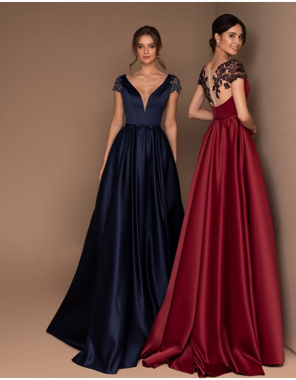 Evening dress with tattoo effect back with rhinestones-2 2