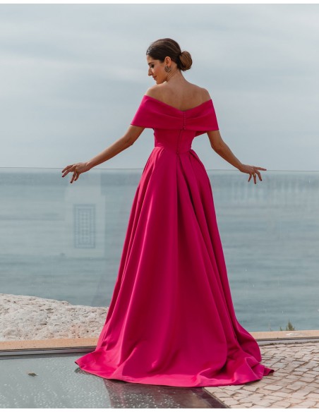 Vestido de fiesta con escote bandeau y cola - INVITADA PERFECTA Silviamo - 5 