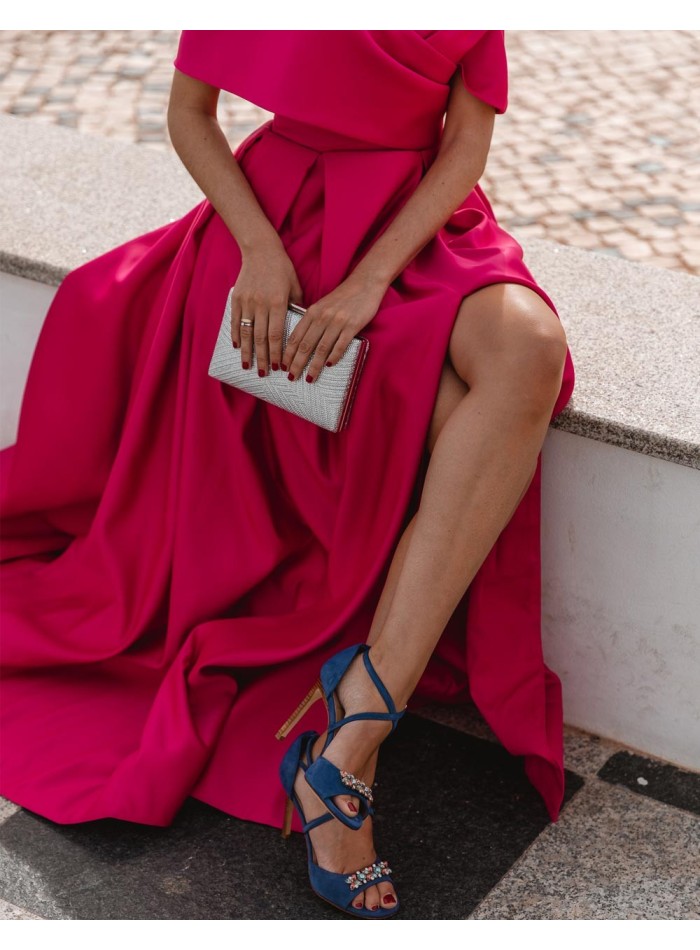 Rhinestone clutch bag - INVITADA PERFECTA silver