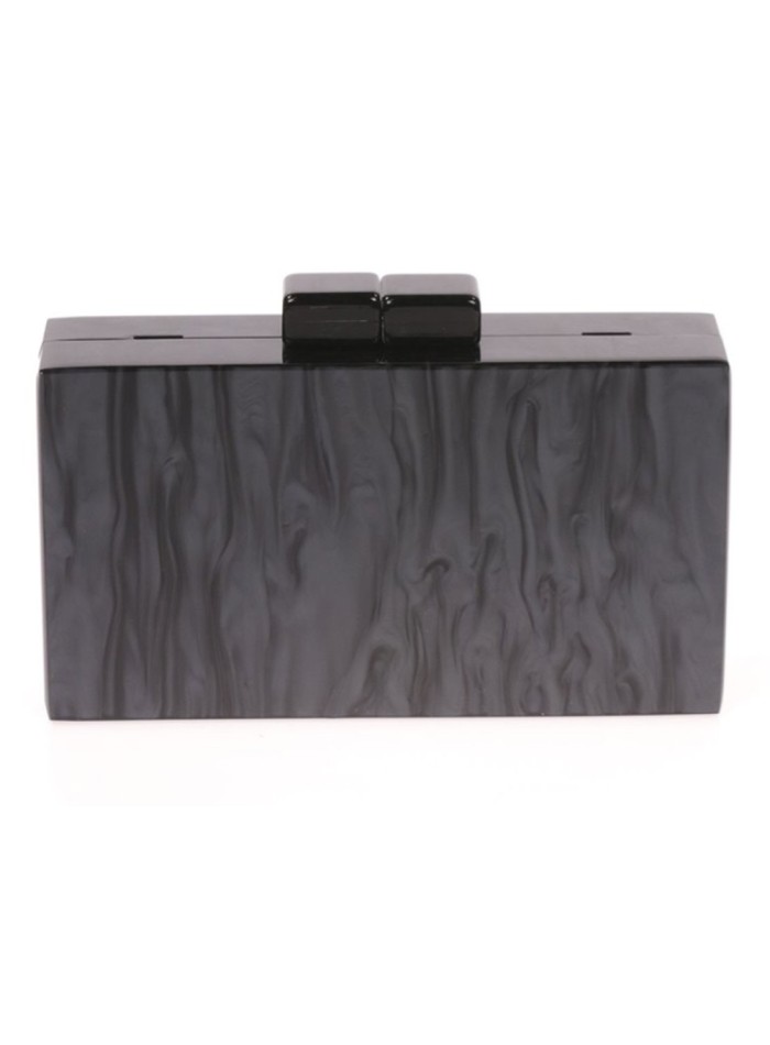 Pearly black clutch handbag