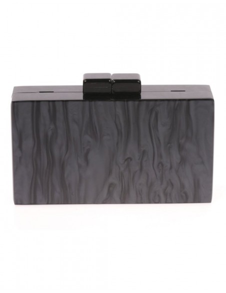 Pearly black clutch handbag