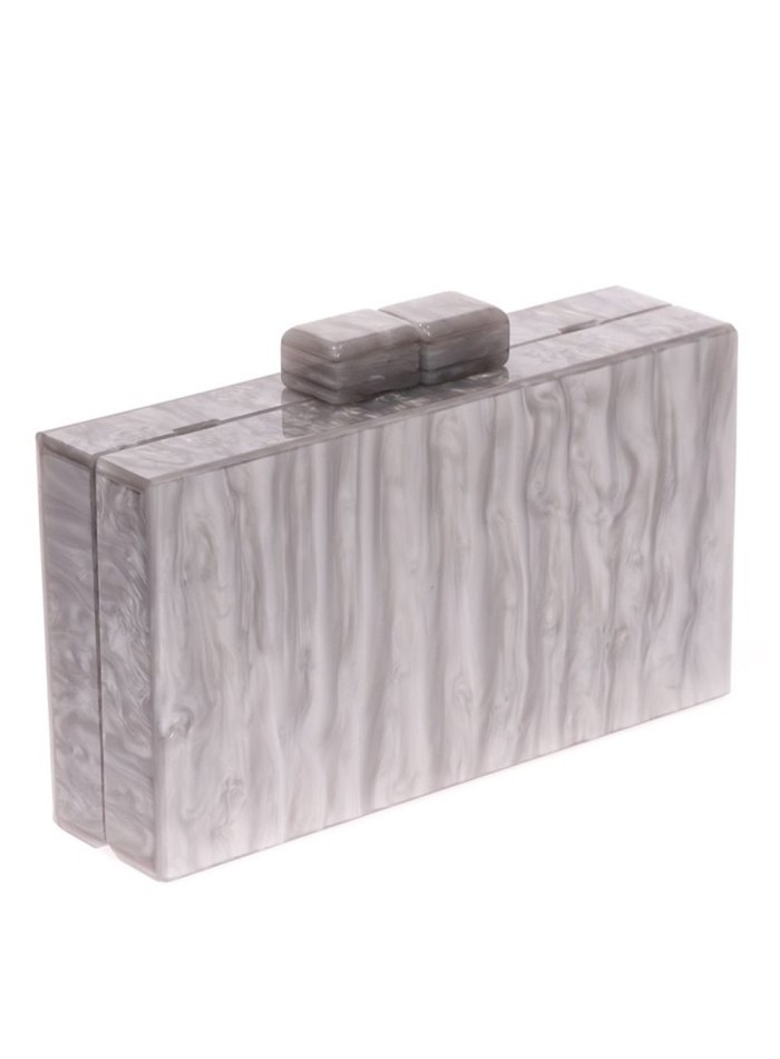 Pearly grey clutch bag-2